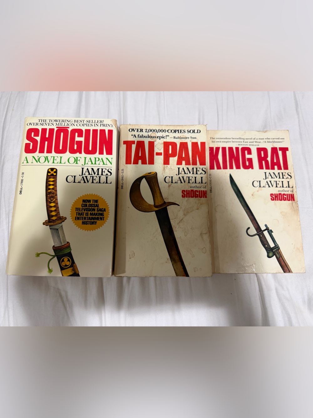 SHOGUN - James Clavell Paperback Set with Bold Red Spine Text